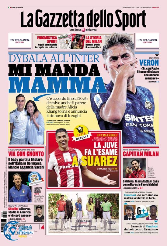 روزنامه ورزشی گاتزتا دلو اسپورت سه شنبه 24 خرداد 1401