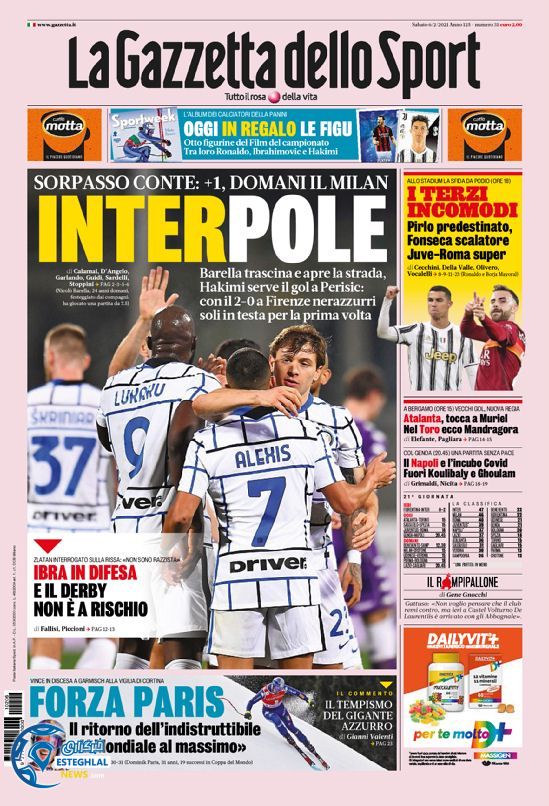 روزنامه ورزشی گاتزتا دلو اسپورت شنبه 18 بهمن 1399