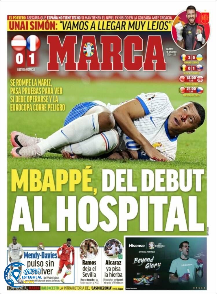 روزنامه ورزشی مارکا سه شنبه 29 خرداد 1403 