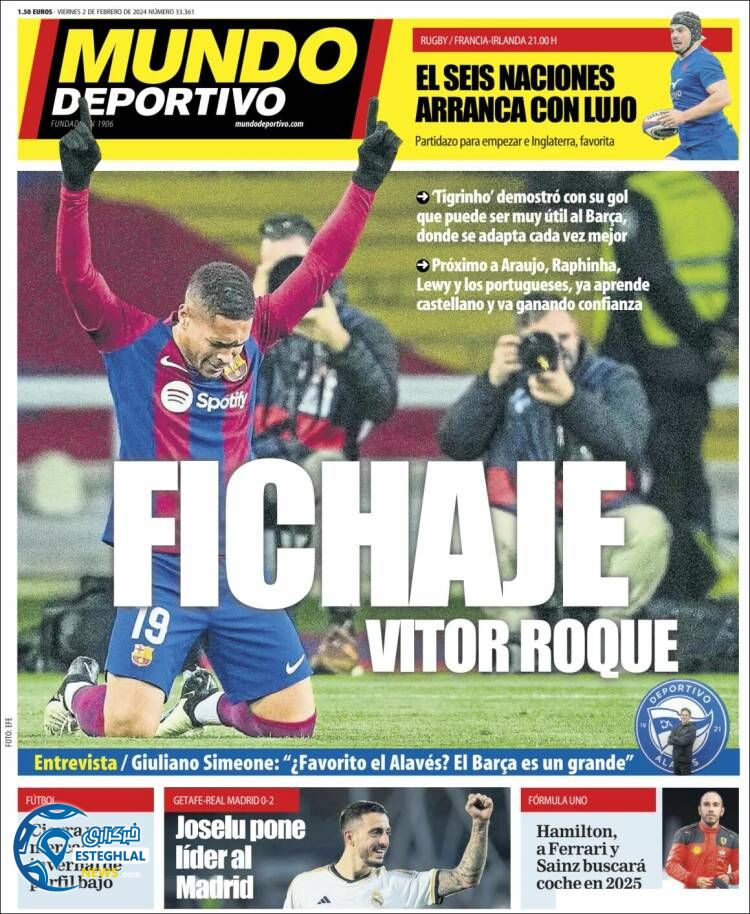 روزنامه ورزشی موندو دپورتیوو جمعه 13 بهمن 1402 