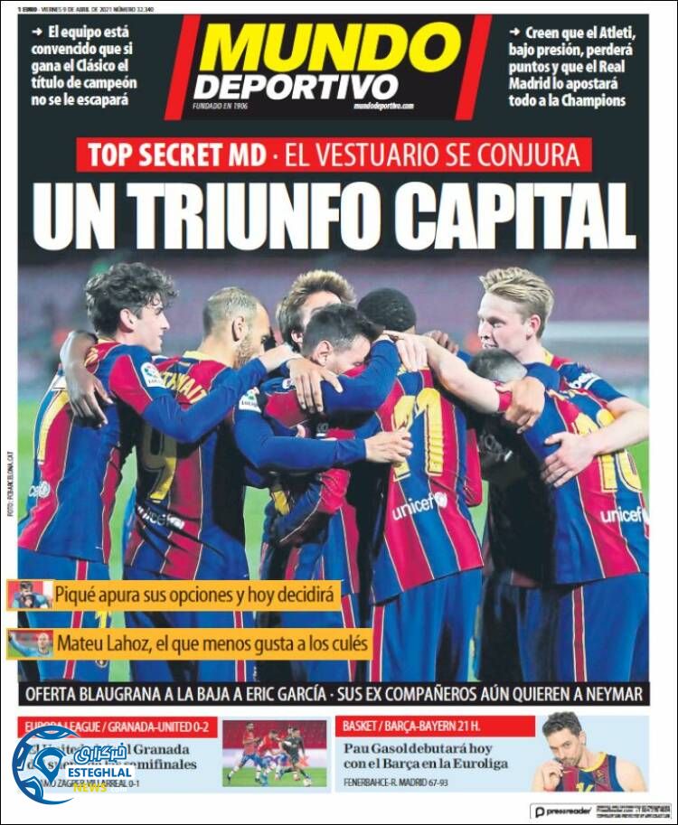 روزنامه ورزشی موندو دپورتیوو جمعه 20 فروردین 1400