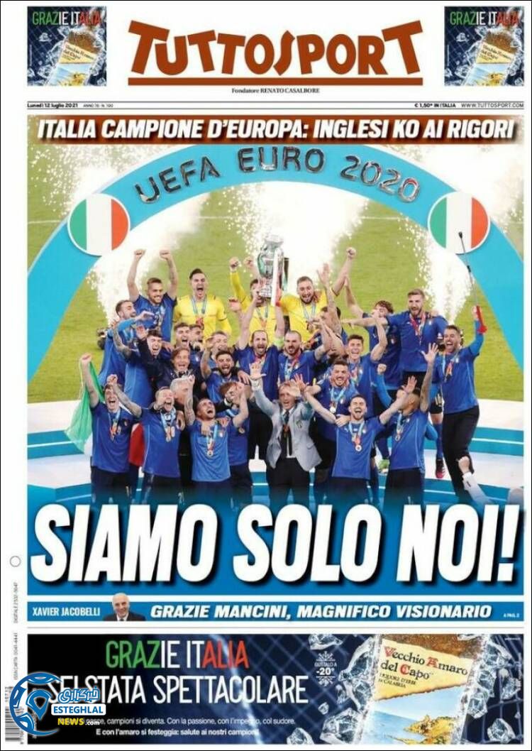 روزنامه ورزشی توتو اسپورت دوشنبه 21 تیر 1400