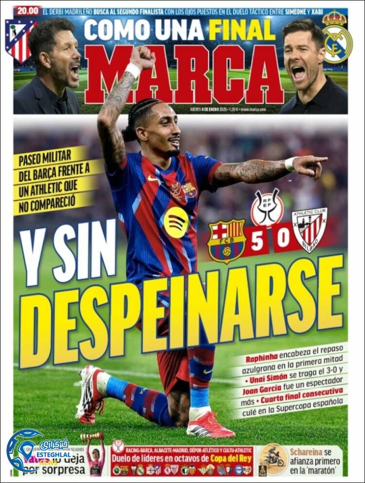 روزنامه  ورزشی مارکا  پنجشنبه 18 دی 1404 