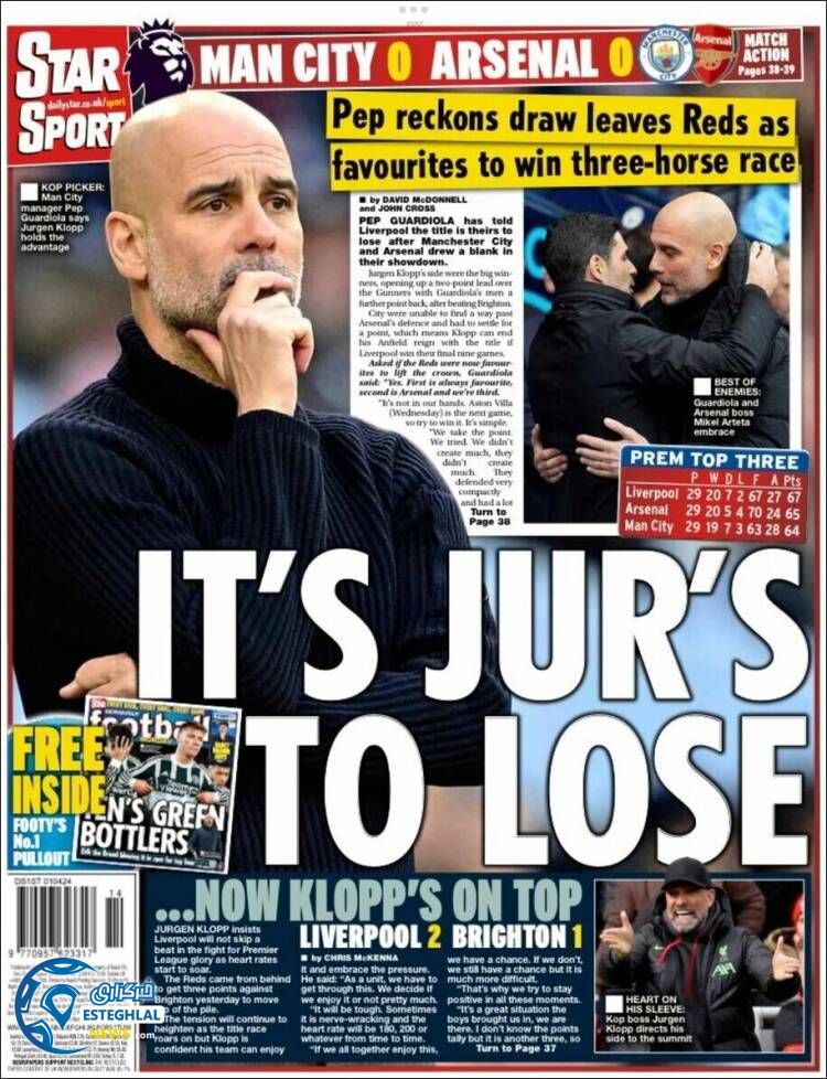 روزنامه ورزشی استار اسپورت دوشنبه 13 فروردین 1403 