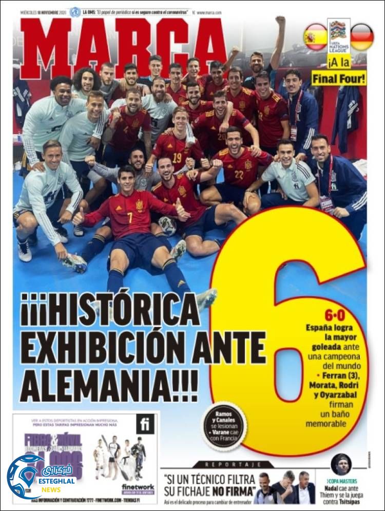 روزنامه ورزشی مارکا چهارشنبه 28 آبان 1399