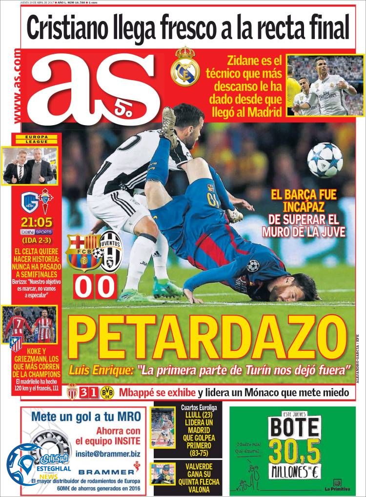 روزنامه های ورزشی جهان 31 فروردین 