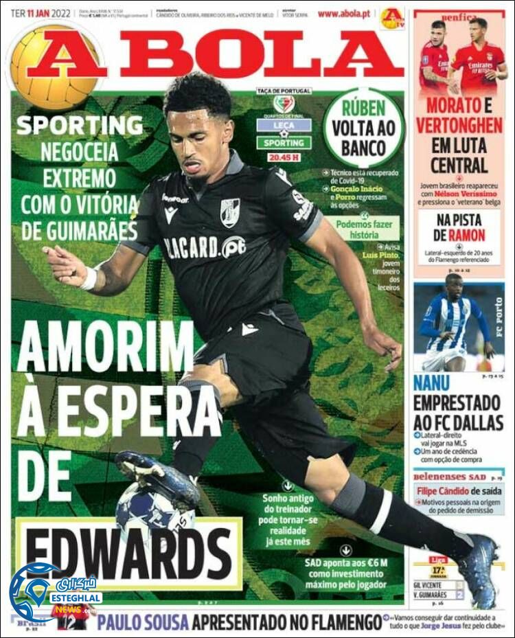 روزنامه ورزشی آبولا سه شنبه 21 دی 1400