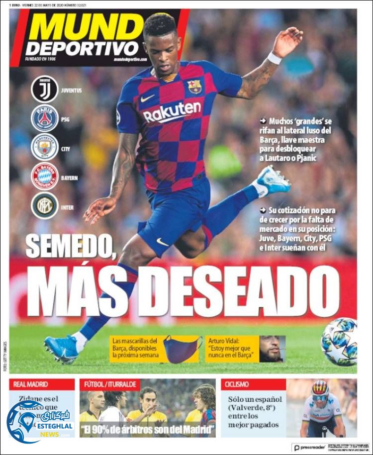 روزنامه ورزشی موندو دپورتیوو جمعه 2 خرداد 1399