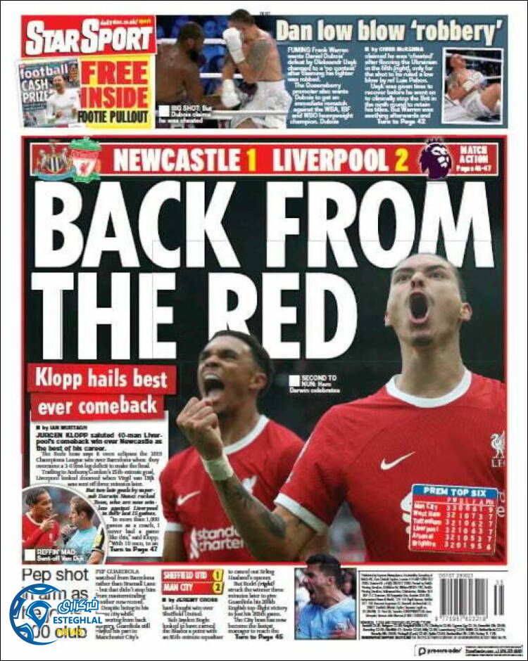 روزنامه ورزشی استار اسپورت دوشنبه 6 شهریور 1402 