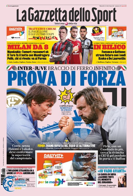 روزنامه ورزشی گاتزتا دلو اسپورت سه شنبه 14 بهمن 1399