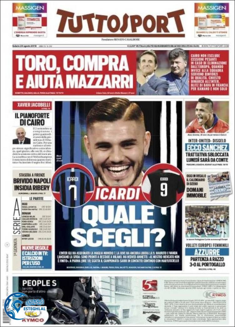 روزنامه ورزشی توتو اسپورت شنبه 2 شهریور 1398