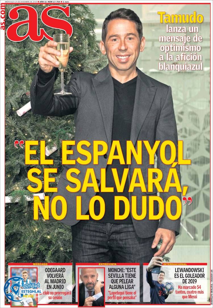 روزنامه ورزشی آاس چهارشنبه 4 دی 1398