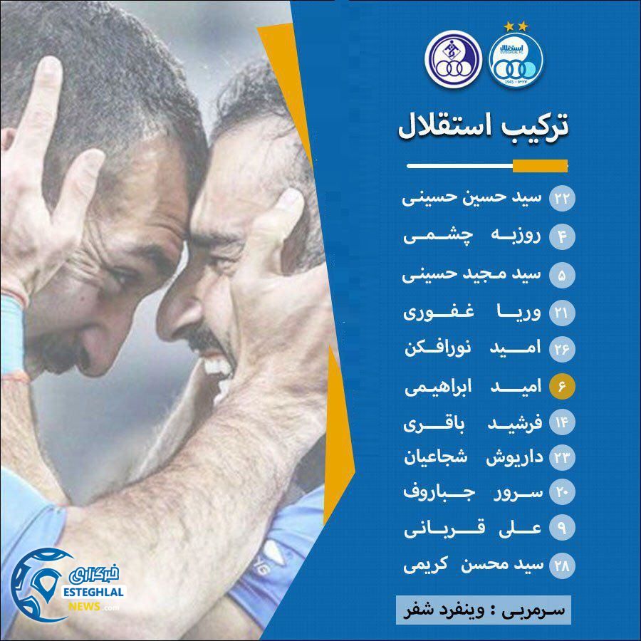 شماتیک ترکیب مقابل استقلال خوزستان