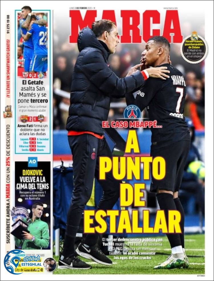 روزنامه ورزشی مارکا دوشنبه 14 بهمن 1398