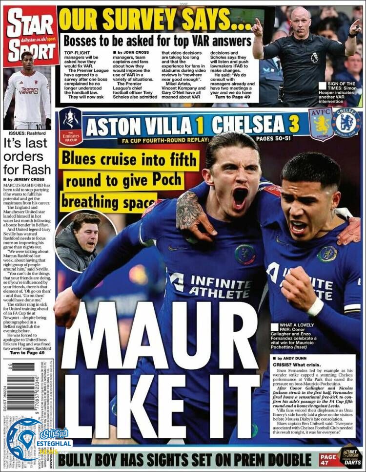 روزنامه ورزشی استار اسپورت پنجشنبه 19 بهمن 1402 