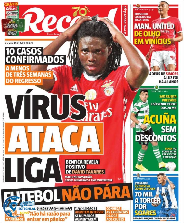 روزنامه ورزشی رکورد دوشنبه 22 اردیبهشت 1399