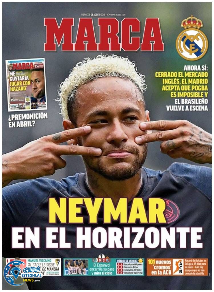 روزنامه ورزشی مارکا جمعه 18 مرداد 1398