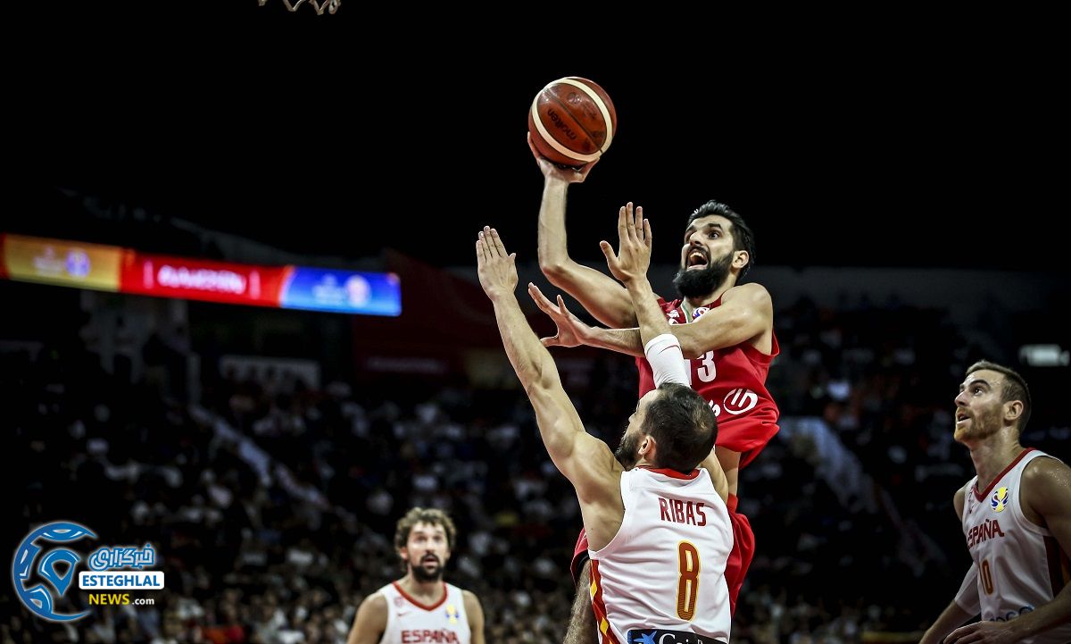دیدار تیم ملی بسکتبال ایران واسپانیا