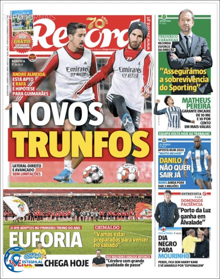 روزنامه ورزشی جوگو پنجشنبه 12 دی 1398