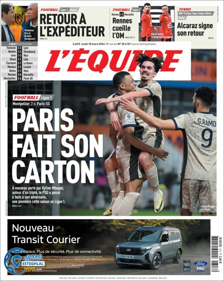 روزنامه ورزشی اکیپ دوشنبه 28 اسفند 1402 