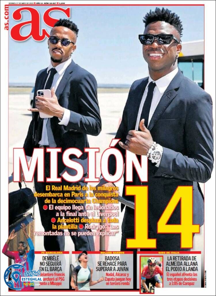 روزنامه ورزشی آ اس جمعه 6 خرداد 1401