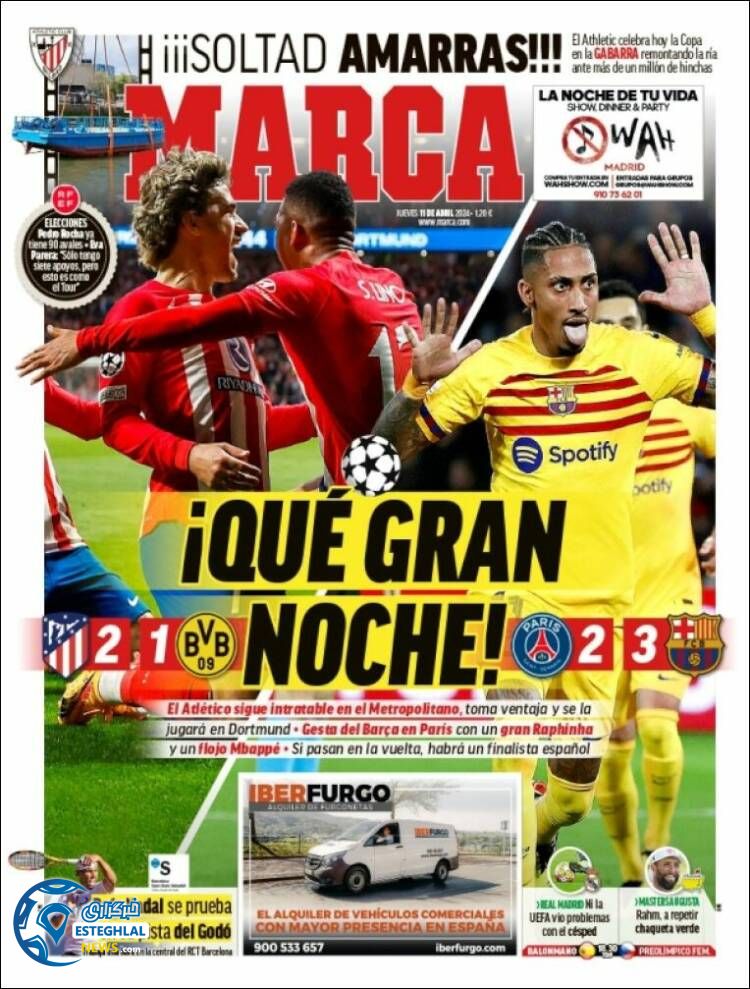 روزنامه ورزشی مارکا پنجشنبه 23 فروردین 1403 