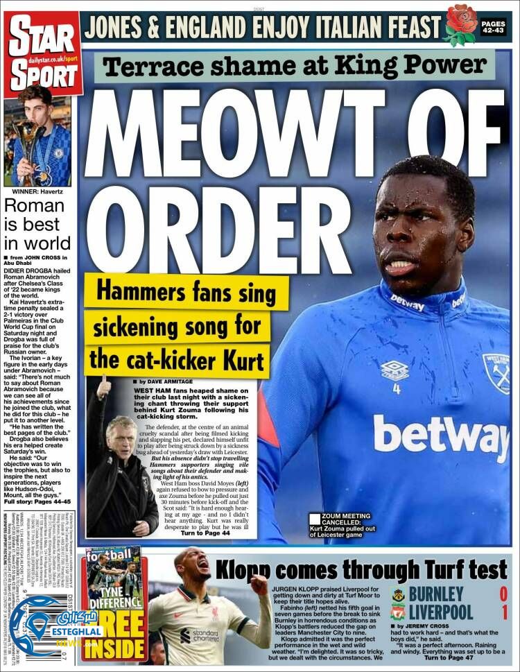 روزنامه ورزشی استار اسپورت دوشنبه 25 بهمن 1400