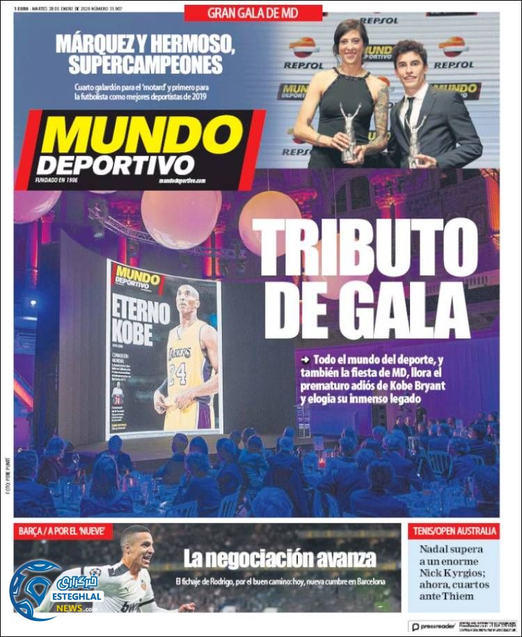 روزنامه ورزشی موندو دپورتیوو سه شنبه 8 بهمن 1398