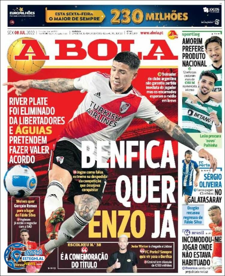 روزنامه ورزشی آبولا جمعه 17 تیر 1401