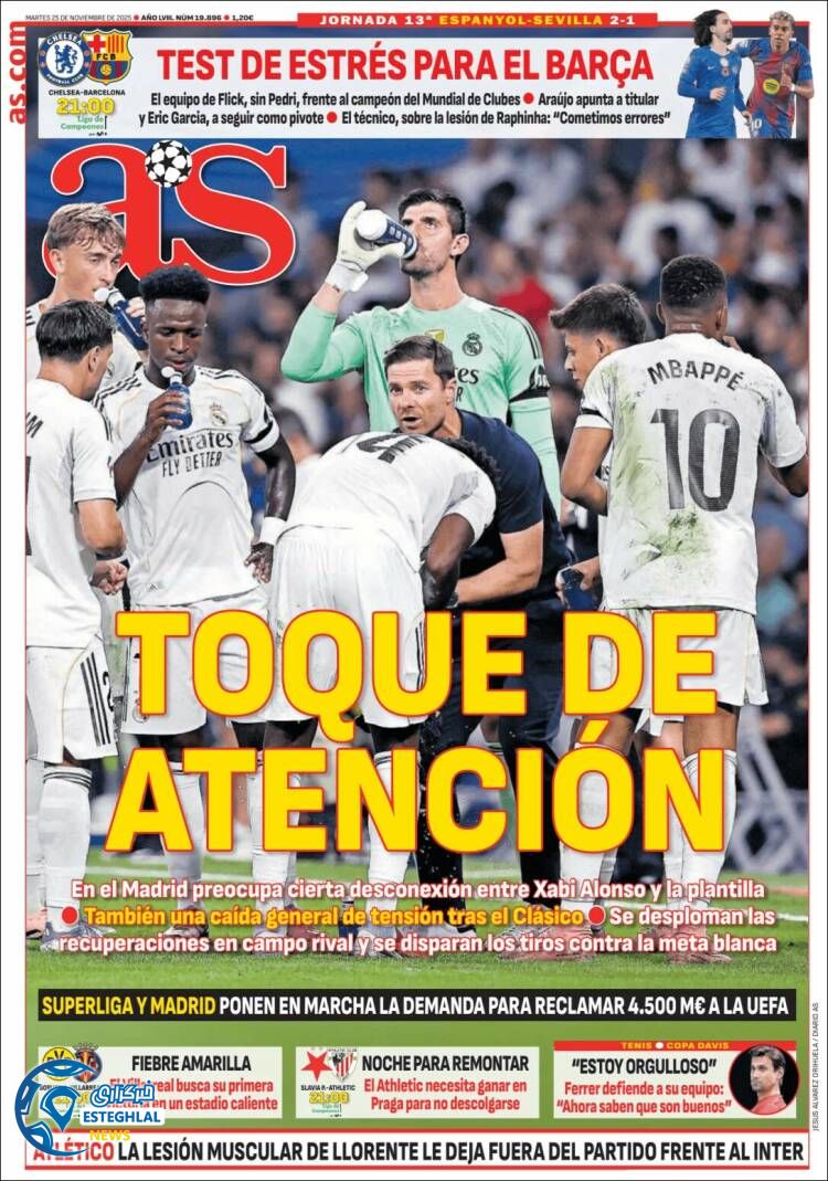 روزنامه ورزشی آ اس  سه شنبه 4 آذر 1404  