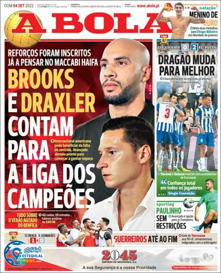 روزنامه ورزشی آبولا یکشنبه 13 شهریور 1401 