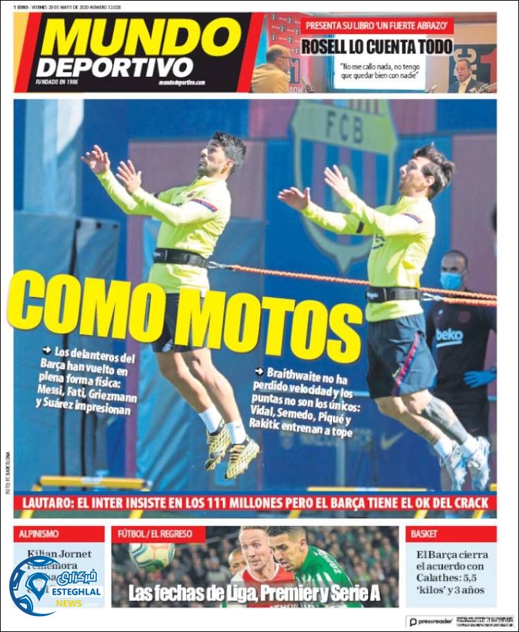 روزنامه ورزشی موندو دپورتیوو جمعه 9 خرداد 1399