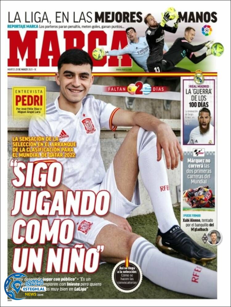 روزنامه ورزشی مارکا سه شنبه 3 فروردین 1400