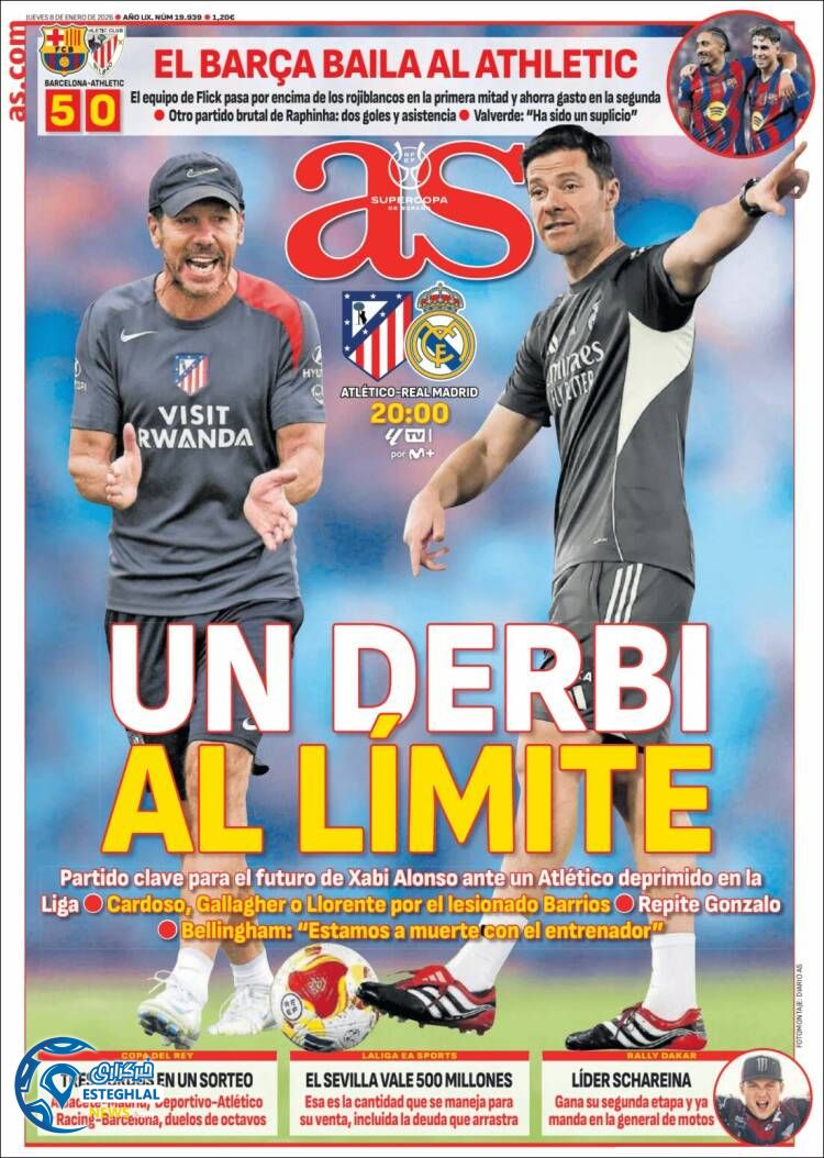 روزنامه  ورزشی آاس پنجشنبه 18 دی 1404 