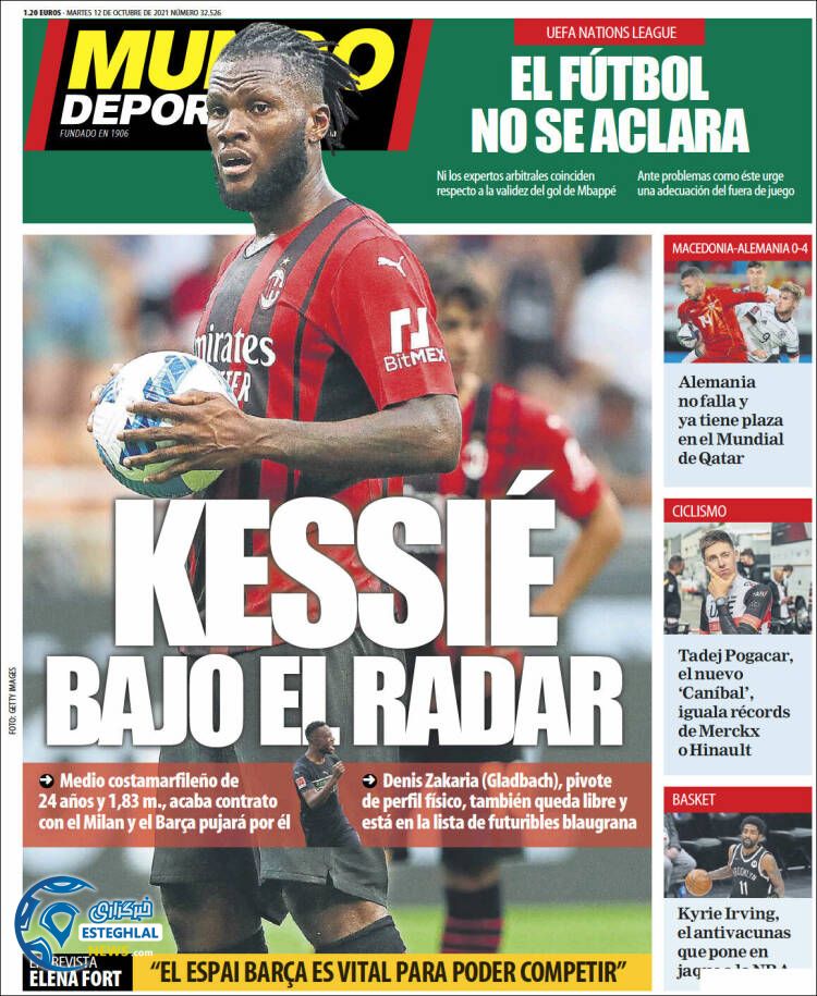 روزنامه ورزشی موندو دپورتیوو سه شنبه 20 مهر 1400