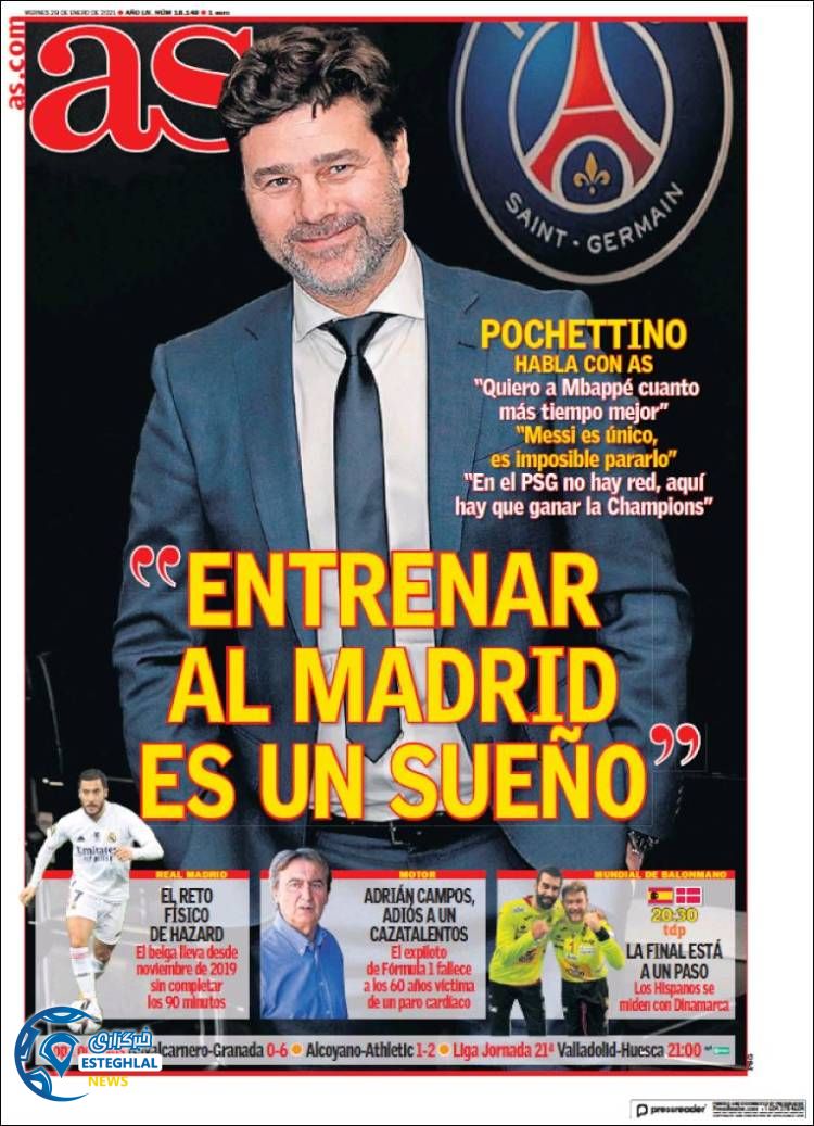 روزنامه ورزشی آاس جمعه 10 بهمن 1399