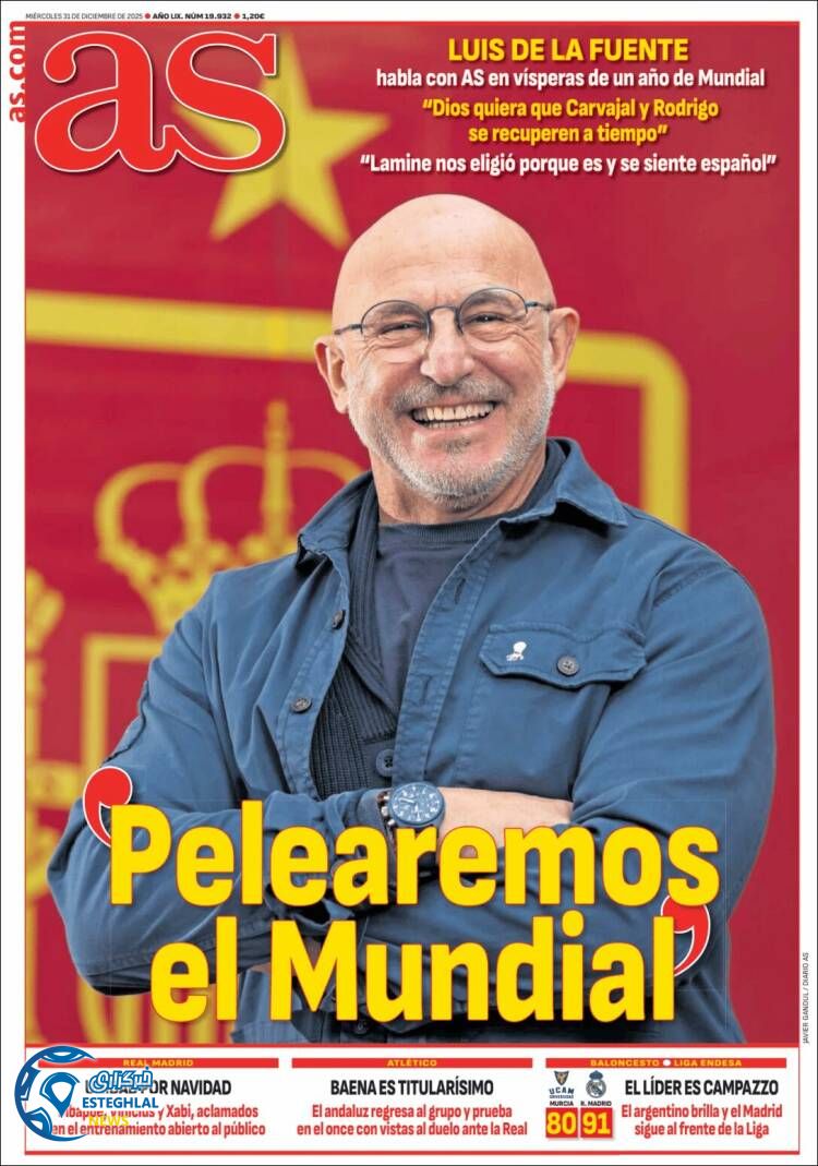 روزنامه  ورزشی آاس  چهارشنبه 10 دی 1404 