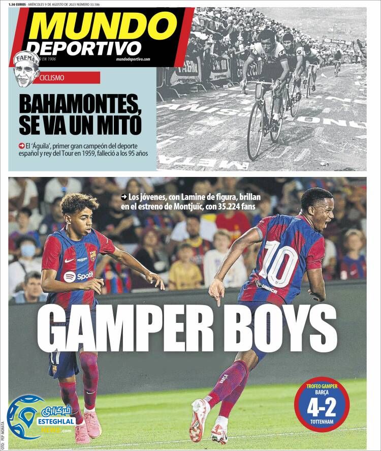 روزنامه ورزشی موندو دپورتیوو چهارشنبه 18 مرداد 1402 