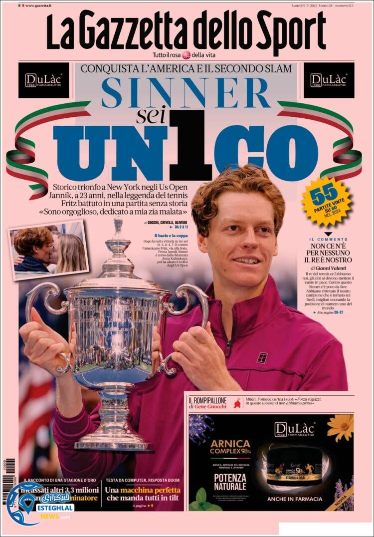 روزنامه ورزشی گاتزتا دلو اسپورت دوشنبه 19 شهریور 1403 