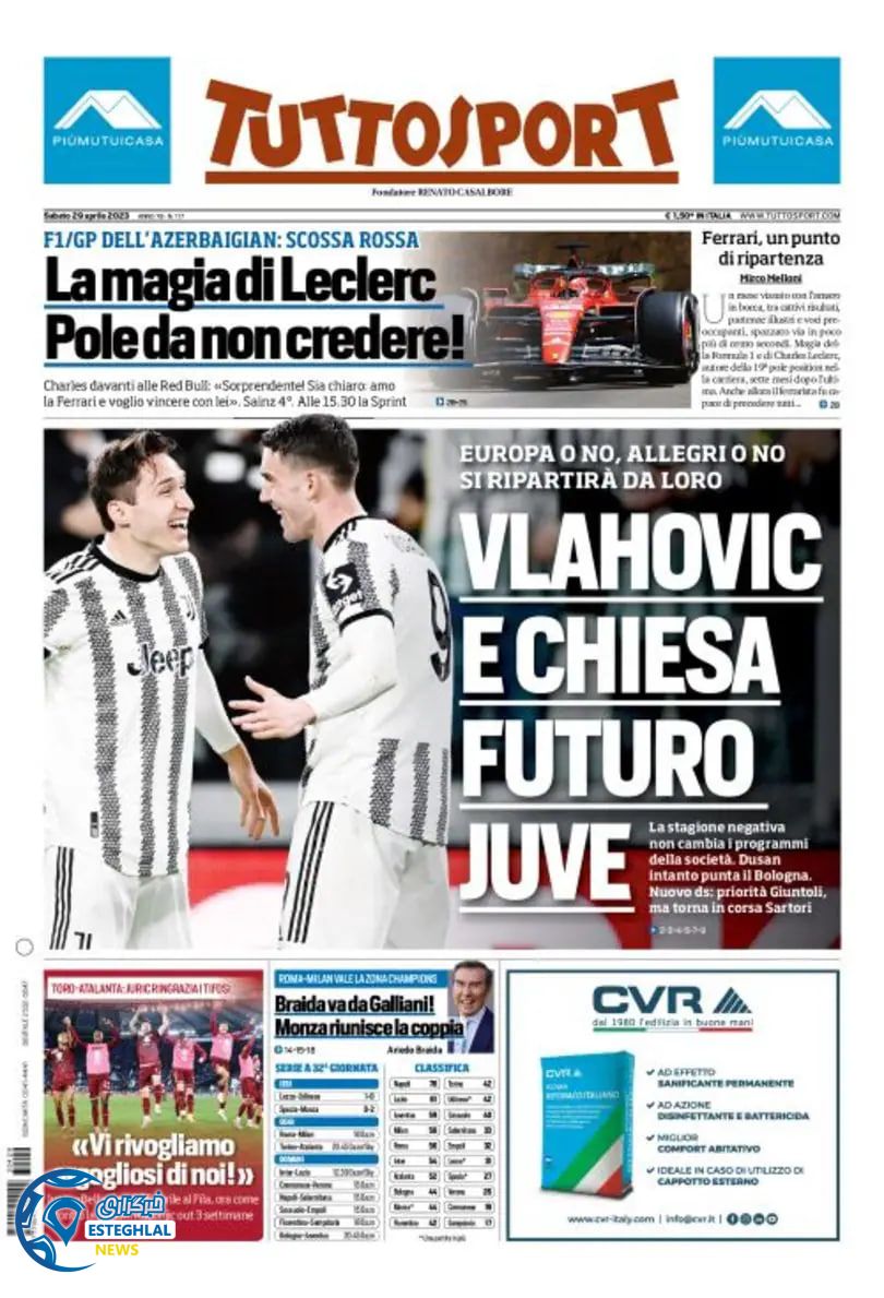 روزنامه ورزشی توتو اسپورت شنبه 9 اردیبهشت 1402 