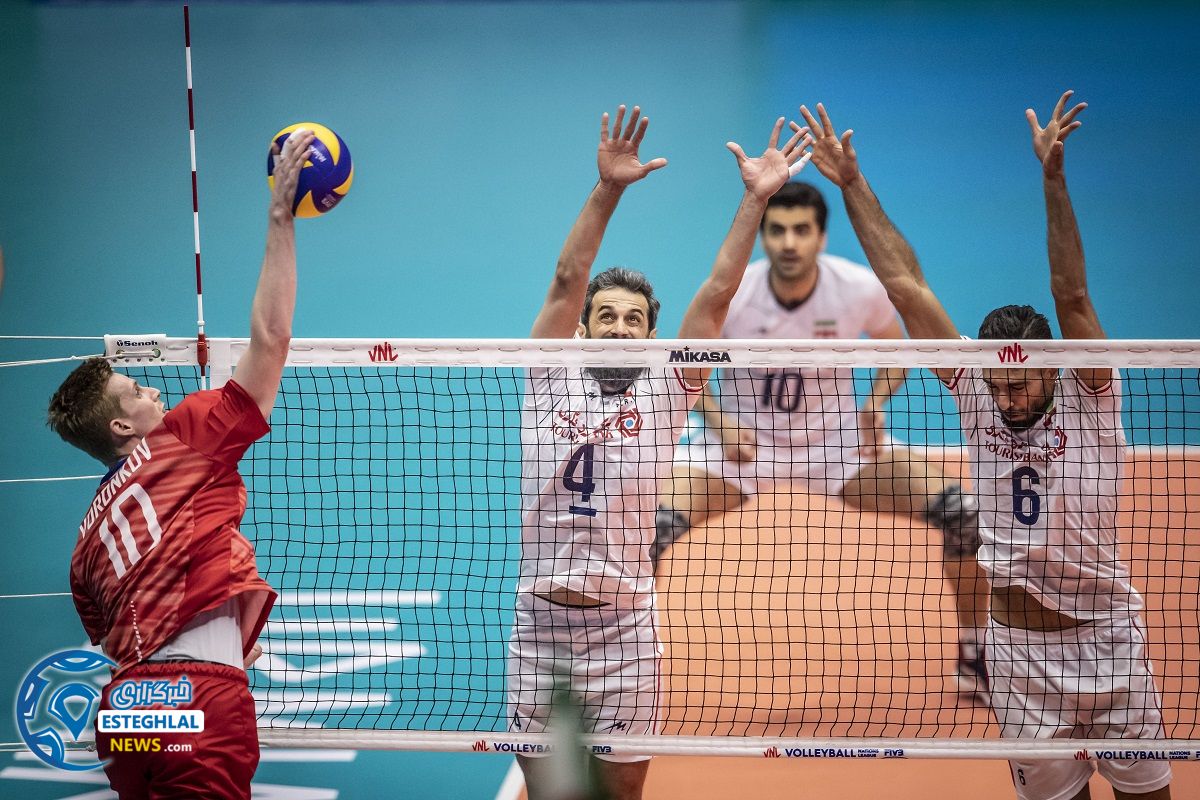 دیدار تیم های ملی والیبال ایران و روسیه