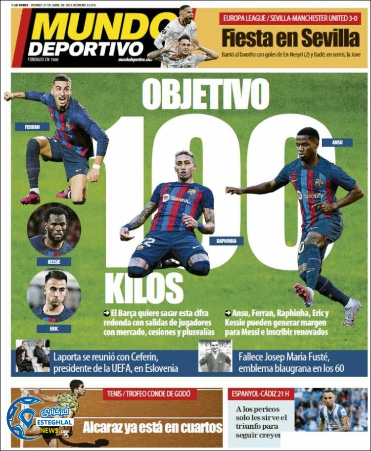 روزنامه ورزشی موندو دپورتیوو جمعه 1 اردیبهشت 1402 