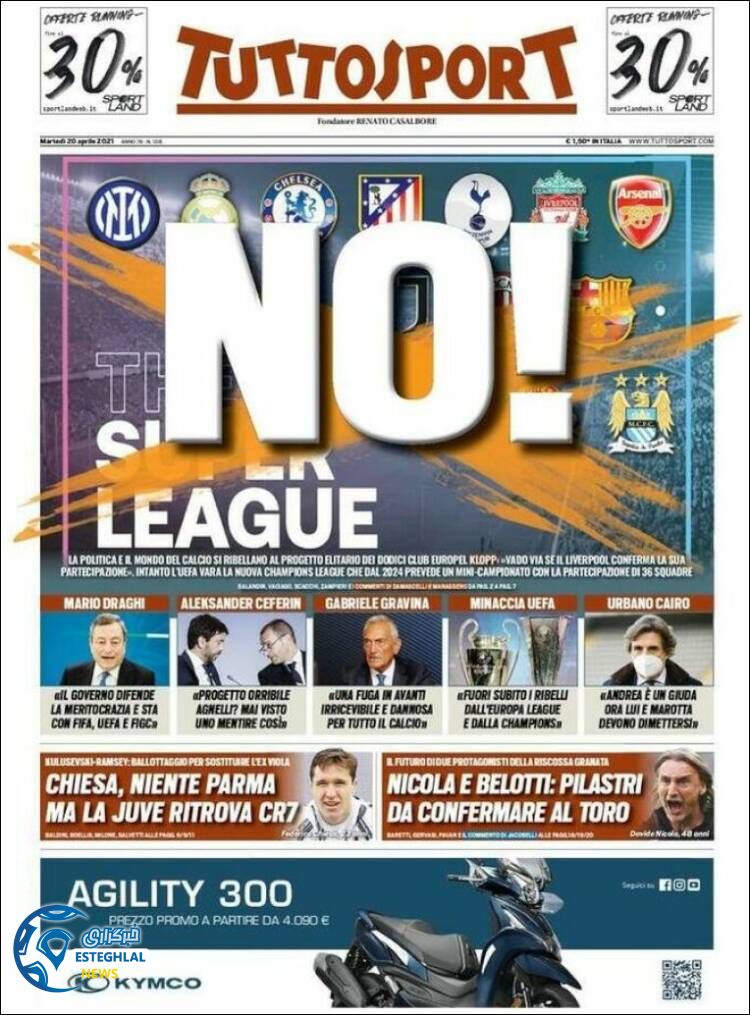 روزنامه ورزشی توتو اسپورت سه شنبه 31 فروردین 1400