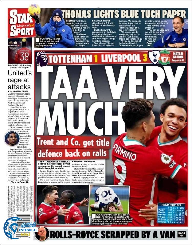 روزنامه ورزشی استار اسپورت جمعه 10 بهمن 1399