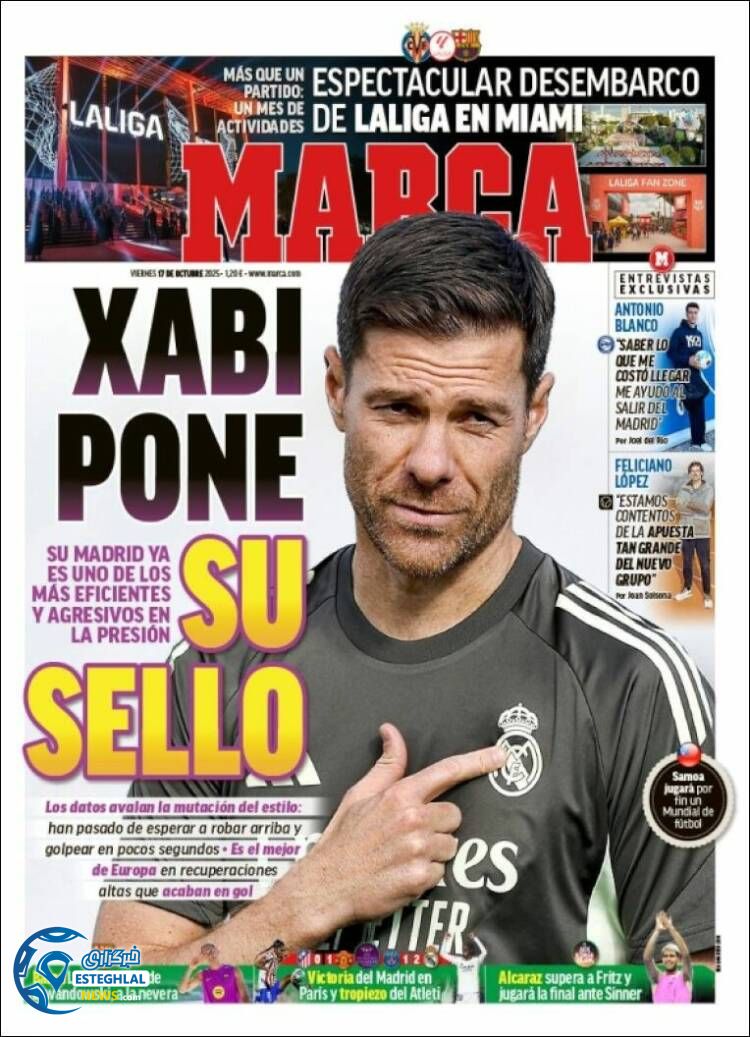 روزنامه  ورزشی مارکا  جمعه 25 مهر 1404 