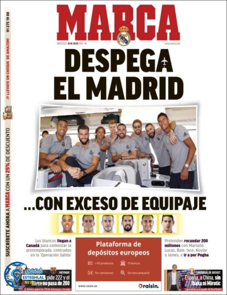 روزنامه ورزشی مارکا چهارشنبه 19 تیر 1398