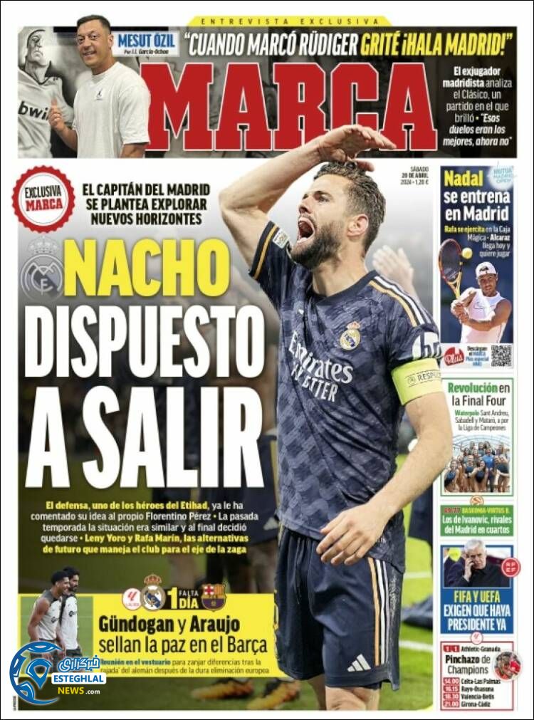 روزنامه ورزشی مارکا شنبه 1 اردیبهشت 1403 