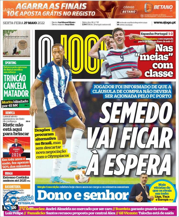 روزنامه ورزشی اوجوگو جمعه 6 خرداد 1401