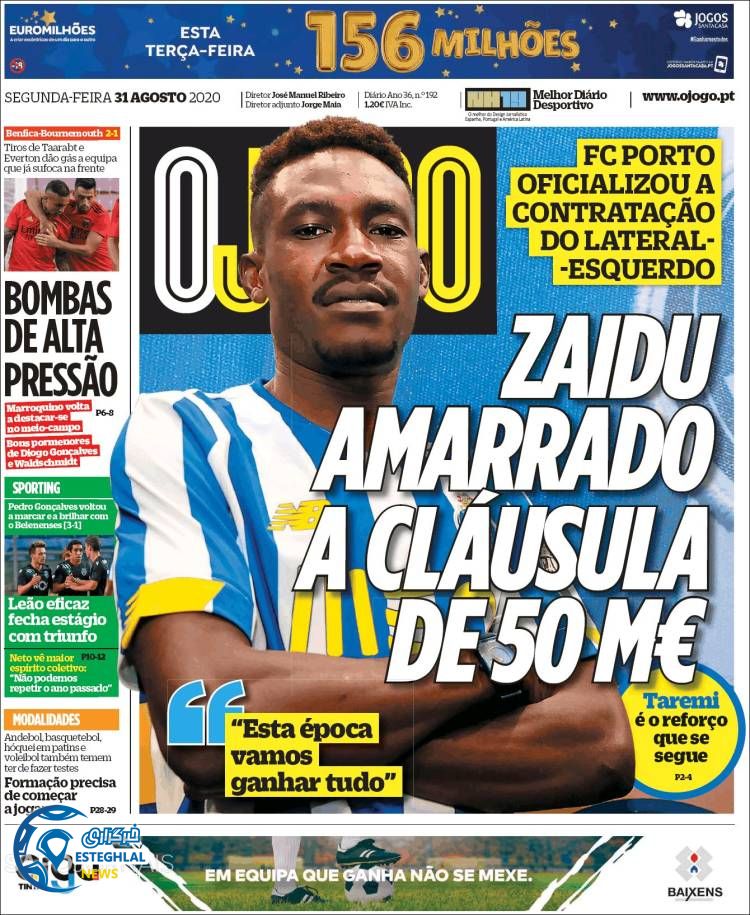 روزنامه ورزشی جوگو دوشنبه 10 شهریور 1399