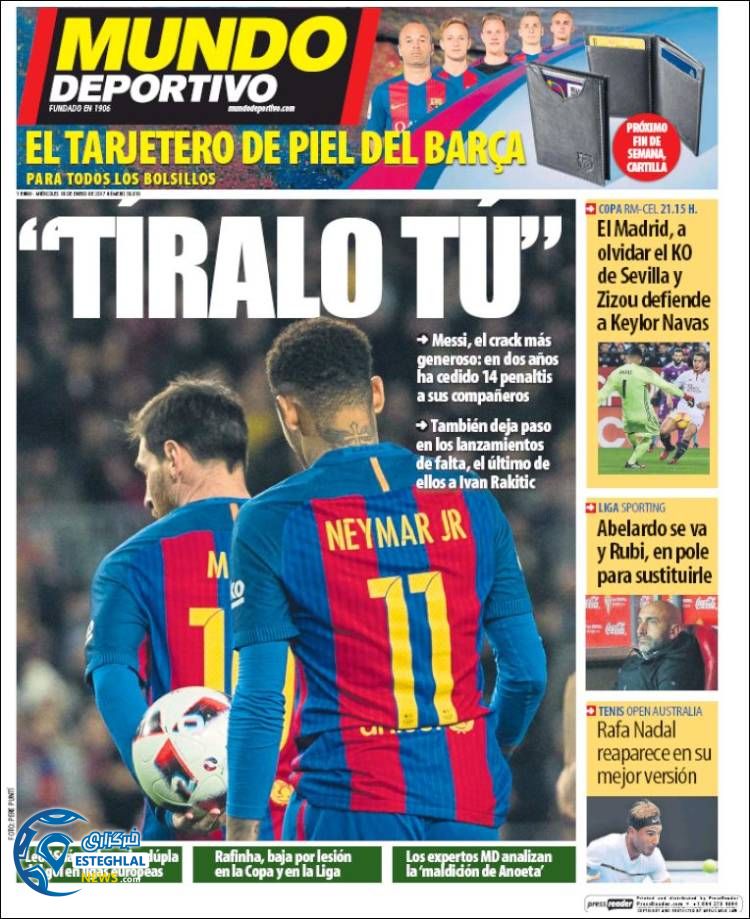 گیشه روزنامه های ورزشی جهان 29 دی